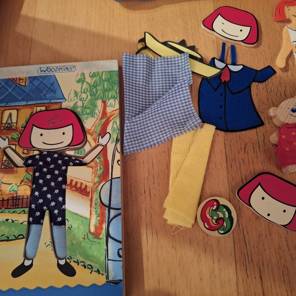 Beautiful Madeline Doll Toy Pretend Playsets: Felt, Woodkins Collectible RARE
